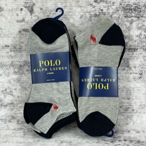 NWT Lot of 2 4pk Polo Ralph Lauren Men's Classic Sport Grey/Black Socks Sz 10-13